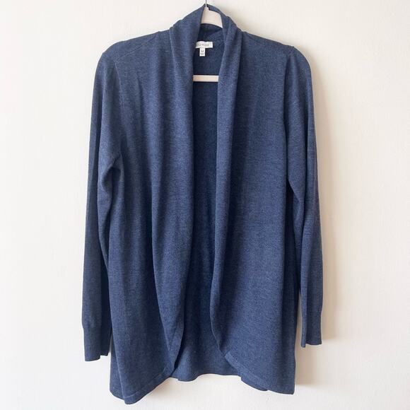 Ella Moss Open Front Cardigan Sweater Women’s size M Navy Blue - Picture 1 of 8